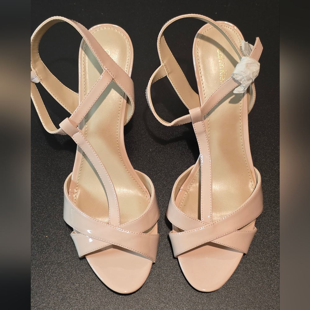 Calvin Klein Nude Strappy Heels